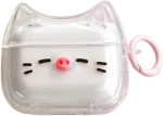Transparent Clear Cat Face  Silicone Sleeping Bowknot Case