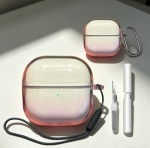 Purple High Transparency Soft  Shockproof Case Keychain Cleaning Lanyard