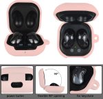 Pink Soft Silicone Gold Heart Case with Butterfly Keychain