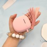 Pink Soft Silicone Case with Bracelet Keychain Convenient Carrying
