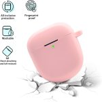 Pink Soft Silicone Case with Bracelet Keychain Convenient Carrying