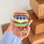 Cute 3D Hamburger Soft Silicone Wireless Earbuds Cover Women Girls